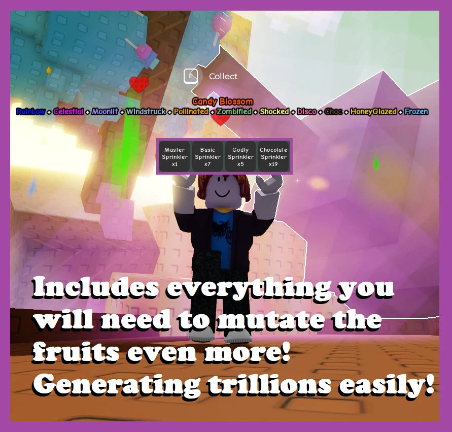 [ROBLOX - Grow A Garden]- 11 Mutation Candy Blossom Tree -[Huge & Rare Fruits🍭]