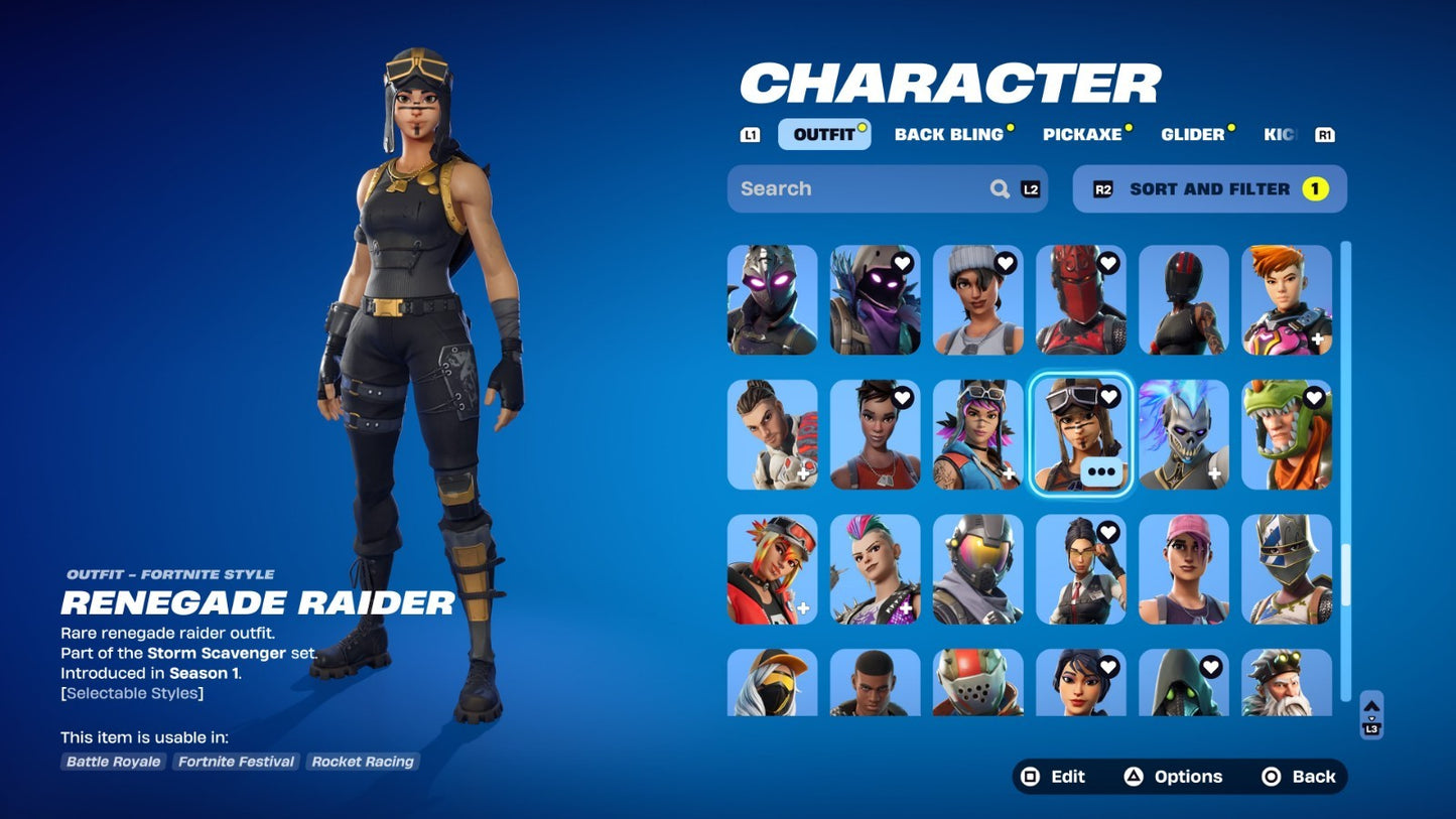 stacked renegade raider Black Knight + max level save the world fortnite