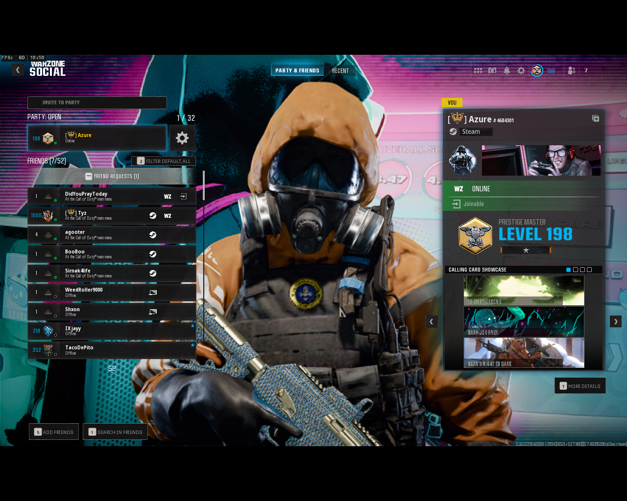 Call of Duty Black ops 6 account STACKED 3/4 Nukes Done Diamond in warzone.