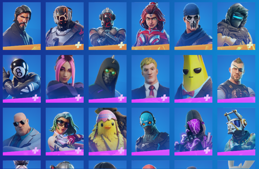 160+ skins phsycho bandit black knight and mayko glider