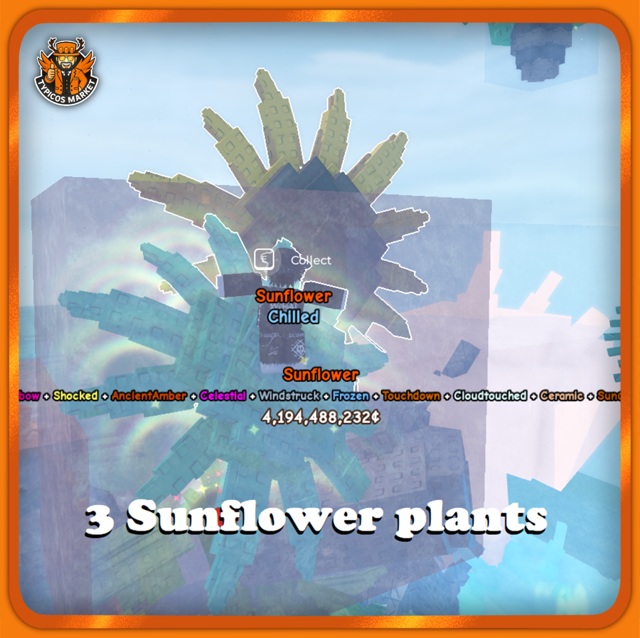 [STACKED] - 3 Bone Blossom 3 Sunflower 1 Fossilight 1 Elephant Ears +++ LIMITED