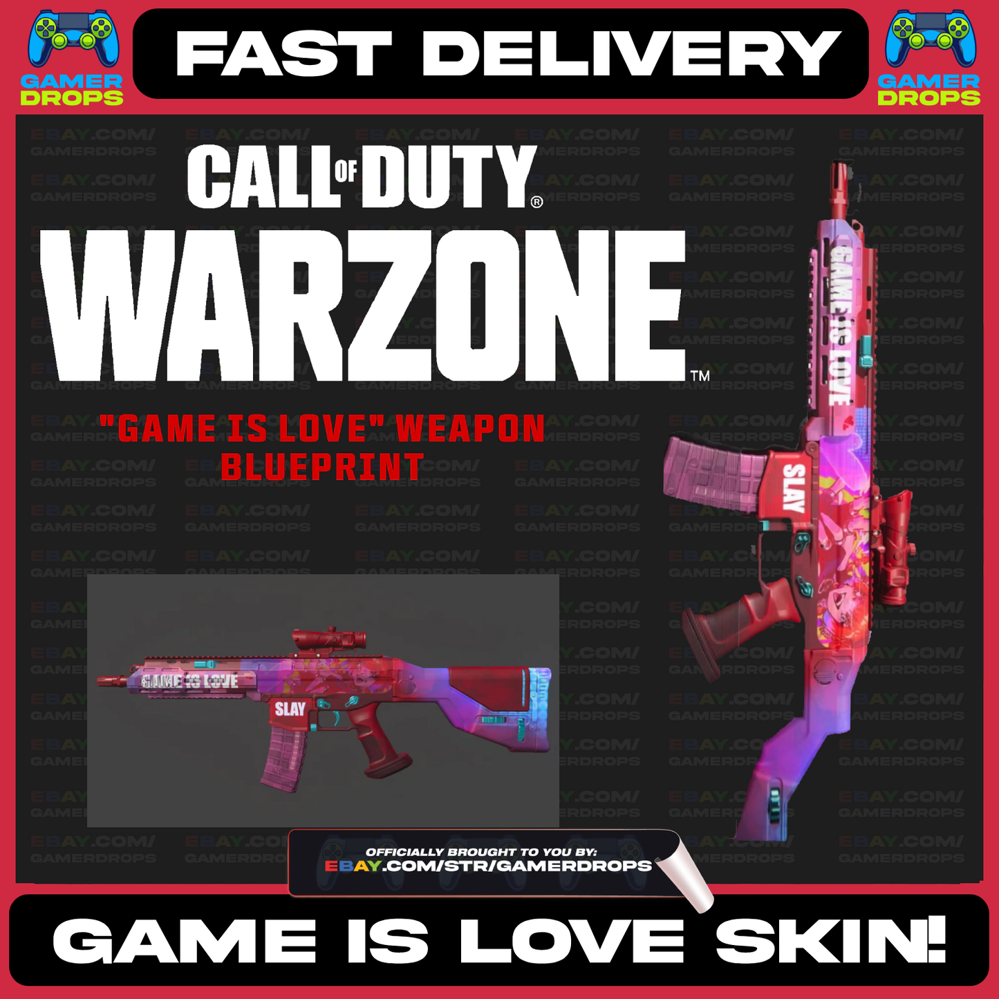 Call of Duty WARZONE GAME OF LOVE RARE WEAPON SKIN - EXCLUSIVE WEAPON BLUEPRINT!