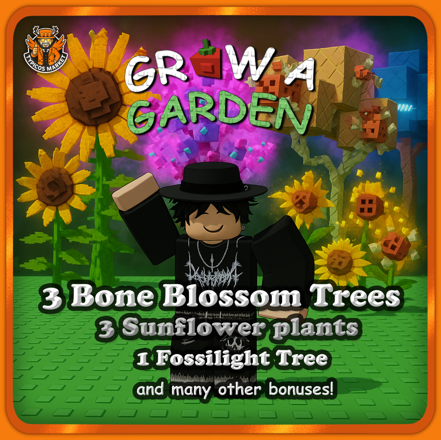 [STACKED] - 3 Bone Blossom 3 Sunflower 1 Fossilight 1 Elephant Ears +++ LIMITED