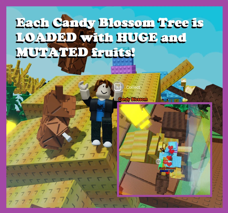 [Grow A Garden] - 3 Candy Blossom Trees - [Easter Limited Divine Trees🍭]