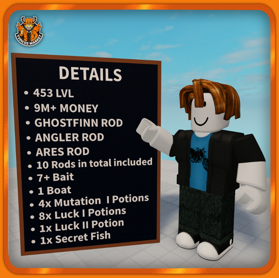 [Fish it!] - Stacked 453 LVL -[Ghostfinn Rod/Angler Rod/Ares Rod/Astral]