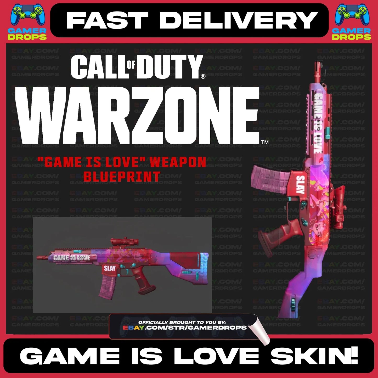 Call of Duty WARZONE GAME OF LOVE RARE WEAPON SKIN - EXCLUSIVE WEAPON BLUEPRINT!