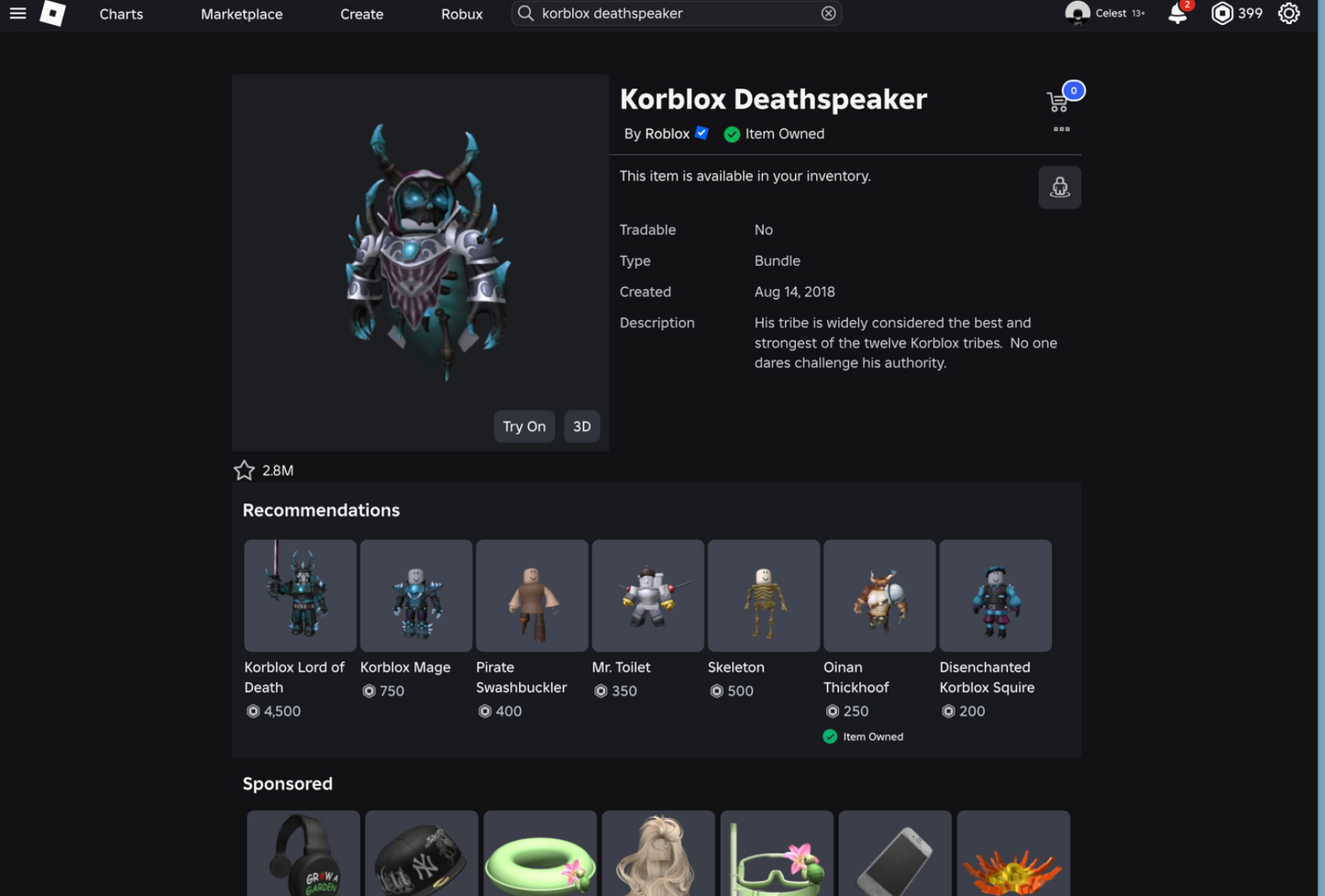 Roblox Stacked Korblox Account (100k+ Summary)