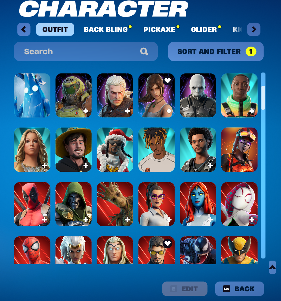 OG FN Account 250 skins / 240 pickaxe /197 gliders /2 kicks/839 emotes