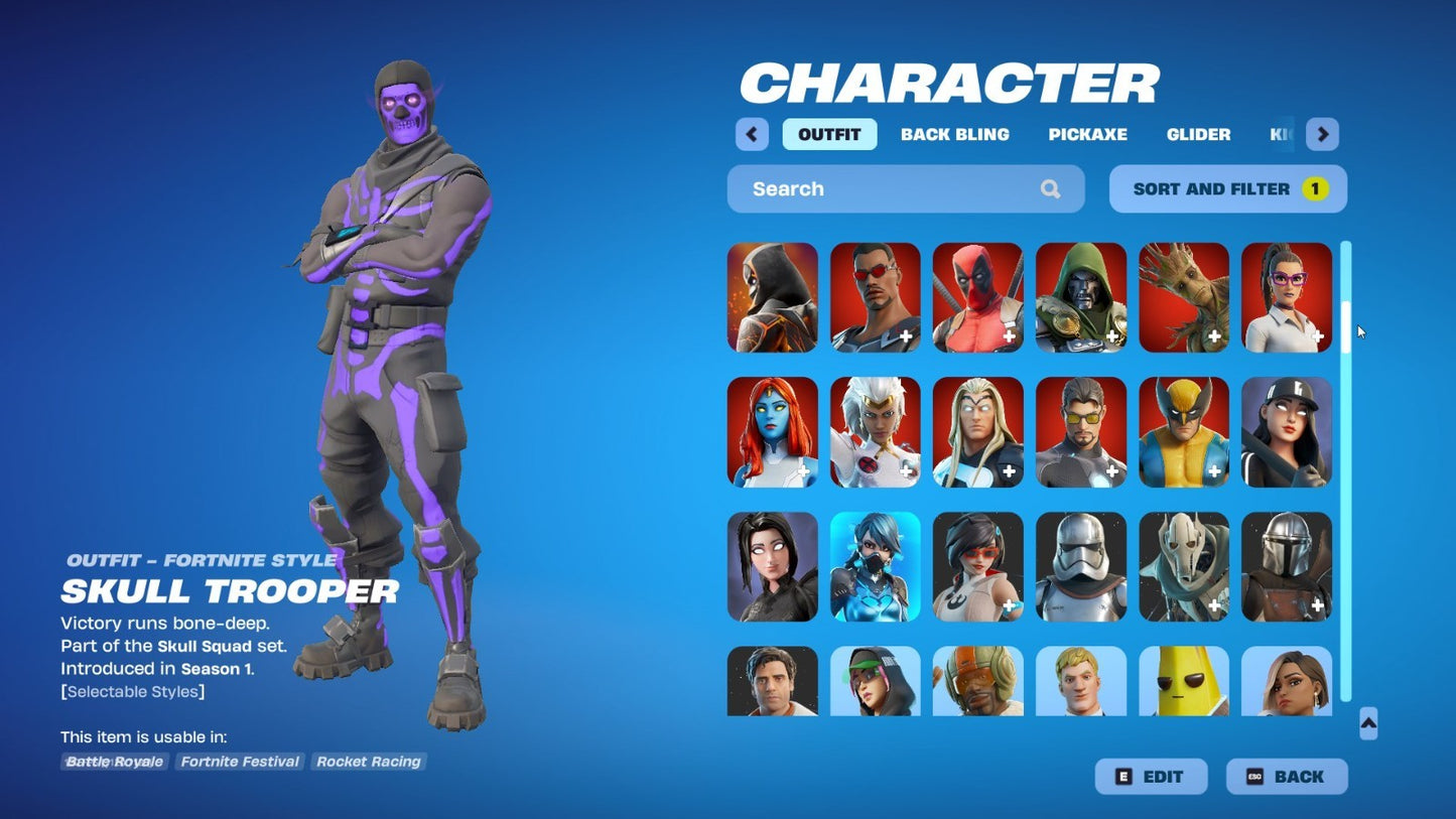 Fortnite Purple Skull Trooper + Black Knight Account