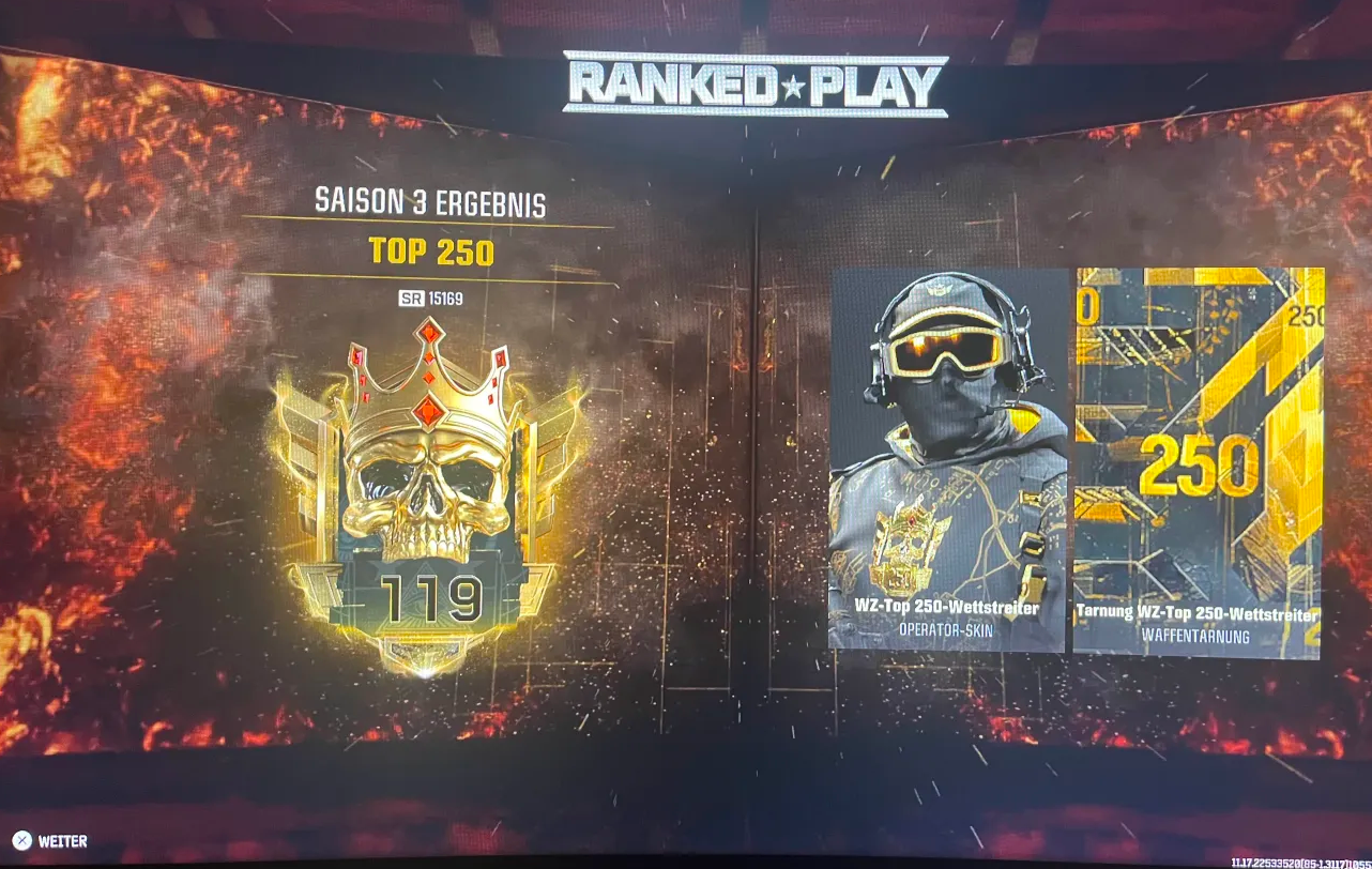 Call of Duty COD Black Ops 6 TOP 250 ACCOUNT