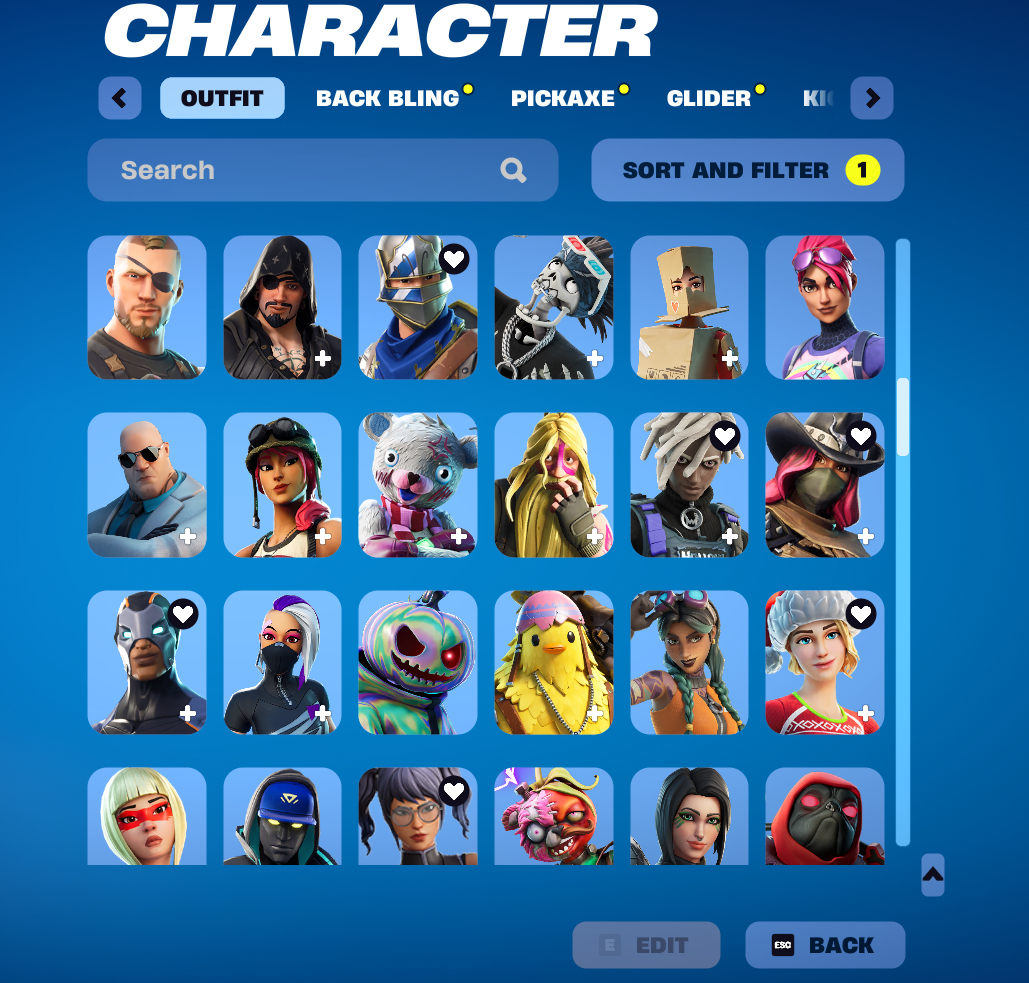 OG FN Account 250 skins / 240 pickaxe /197 gliders /2 kicks/839 emotes