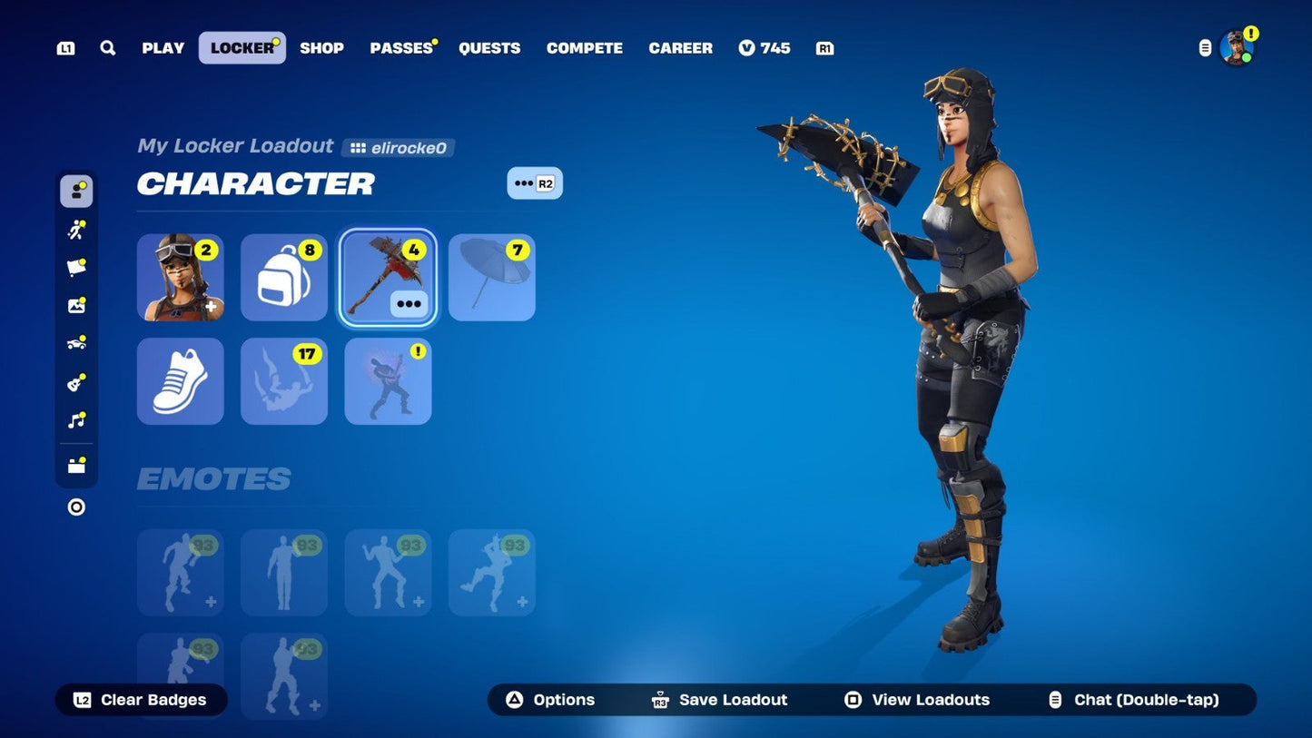 stacked renegade raider Black Knight + max level save the world fortnite