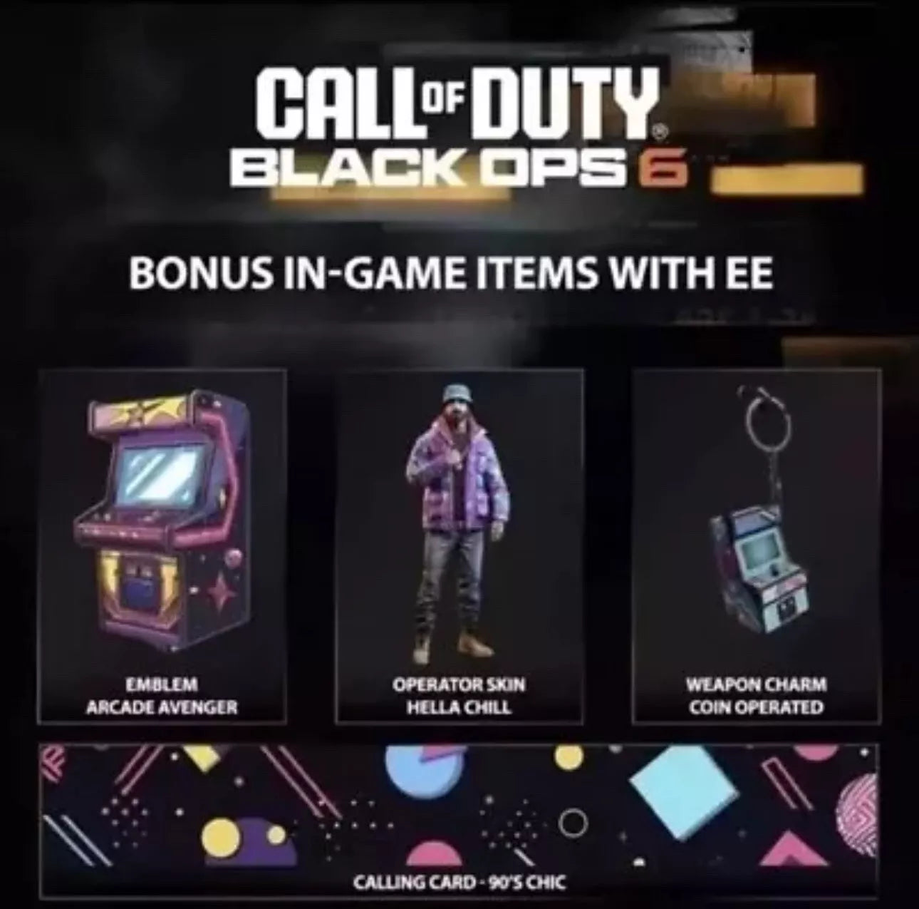 Call of Duty Black Ops 6 RARE Hella Chill Bundle Operator Skin UK Exclusive EE 1