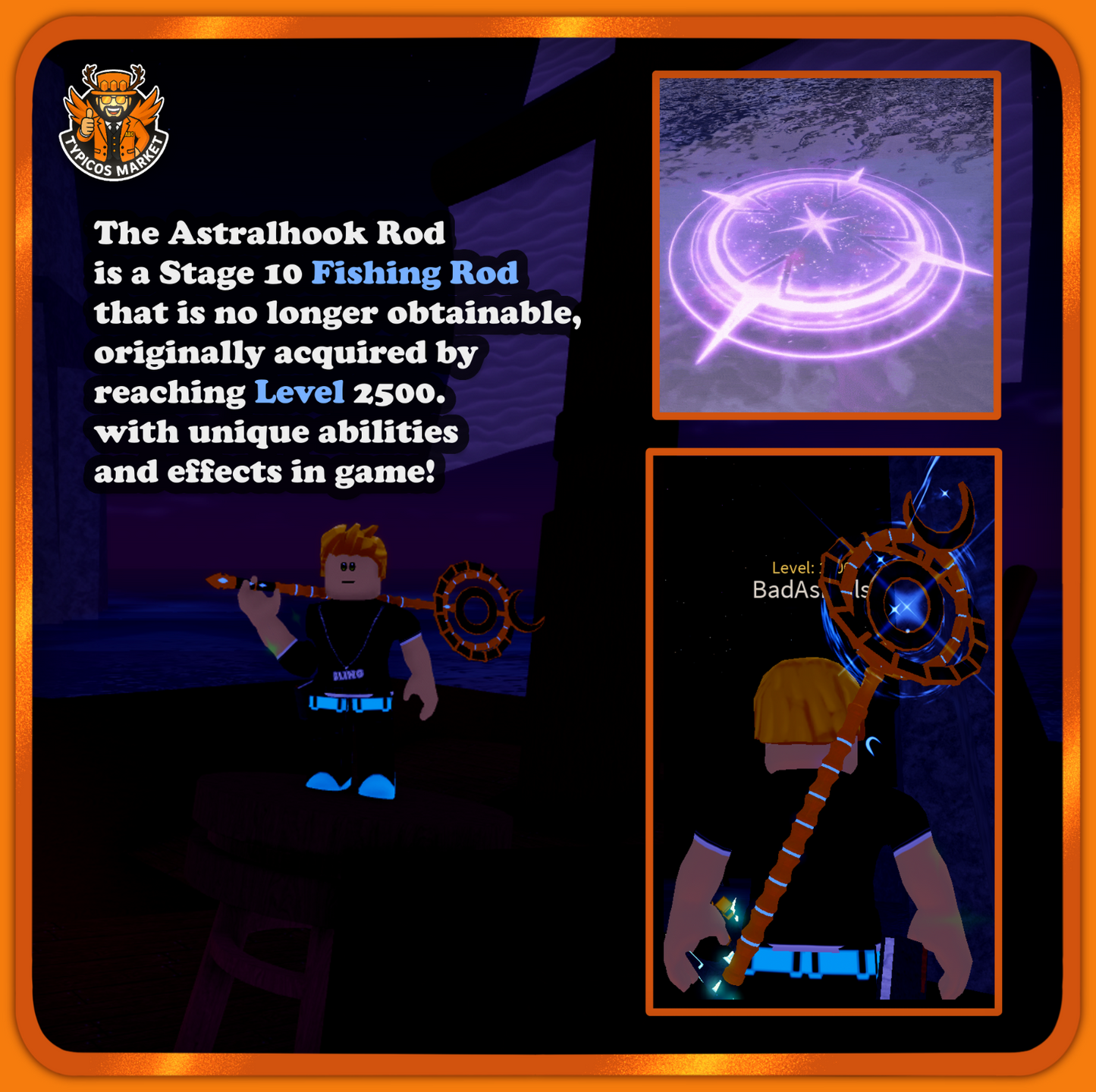 [FISCH] - AstralHook Rod / Unobtainable XP Reward [1000 LVL + CRAZY BONUSES]