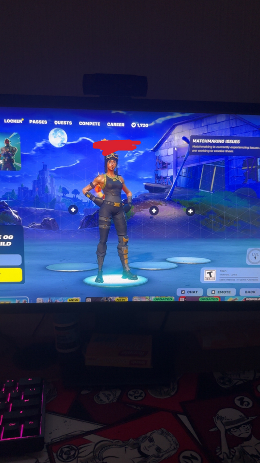 OG Renegade Raider and Galaxy skin s3 battle pass Fortnite Account