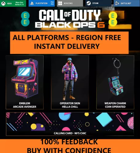 🔥ULTRA RARE🔥 CALL OF DUTY BLACK OPS 6 HELLA CHILL OPERATOR SKIN BUNDLE EE ✅