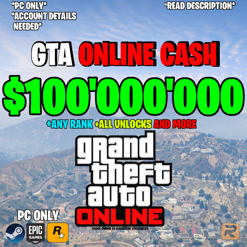 ✅✅GTA- V Online Money 100M PS/XBOX/STEAM  v Legacy