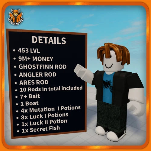 [Fish it!] - Stacked 453 LVL -[Ghostfinn Rod/Angler Rod/Ares Rod/Astral]