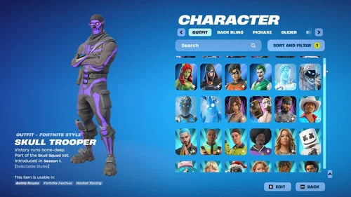 Fortnite Purple Skull Trooper + Black Knight Account